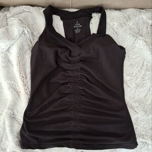 - Prana black Tankini Top Women's built in bra blue swim size.medium